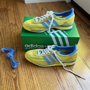 adidas Yellow and Blue Sport&Rich collab Runner Sneakers